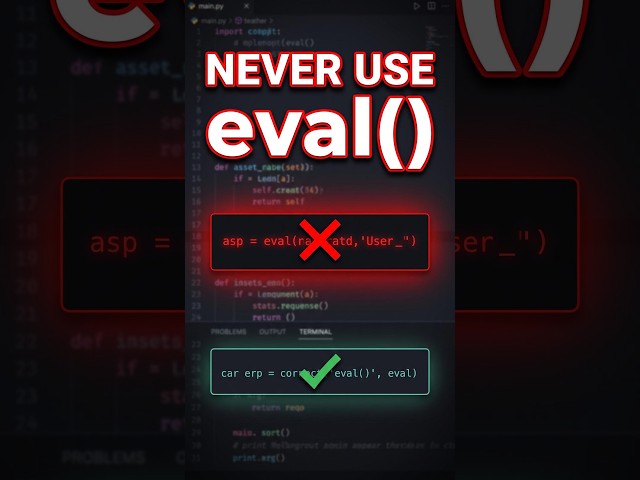 eval() in Python Can Run Any Code — Fix It Now #python