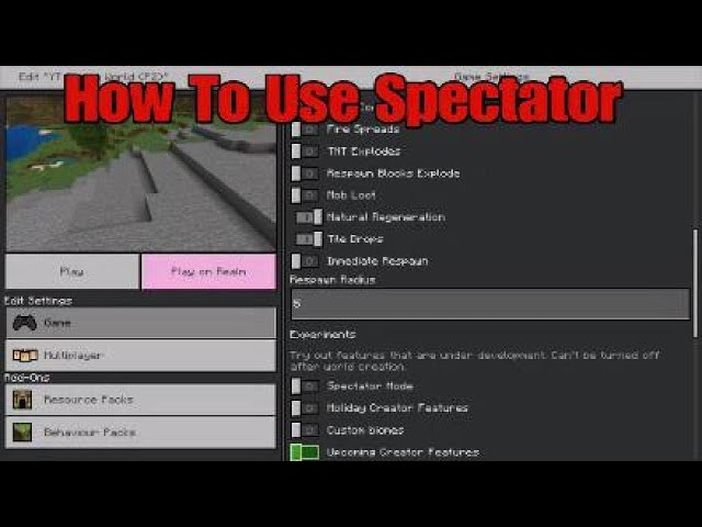 How To Use Spectator Mode In Minecraft #minecraft #tutorial #howto