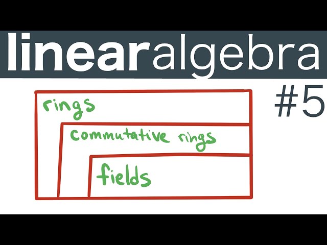 Rings and Fields -- Abstract Linear Algebra 5