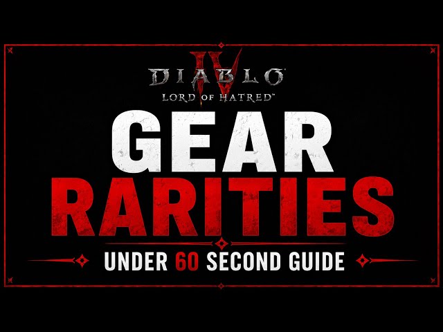 Diablo 4 Gear Rarities Explained: Quick Overview