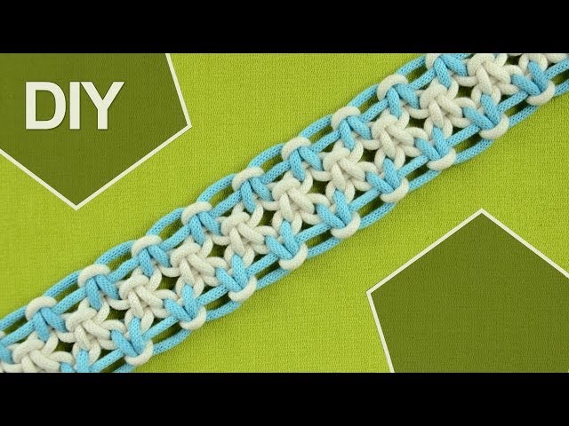 Square knot variations with eight strings / DIY Tutorial