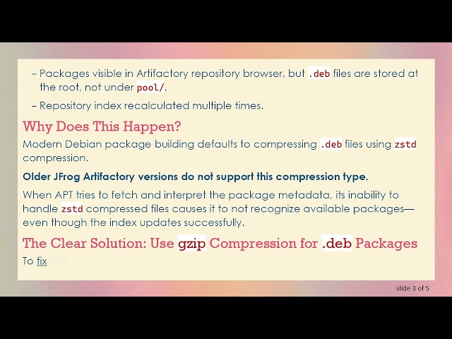 Troubleshooting Unable to locate package Errors with Debian Packages in JFrog Artifactory