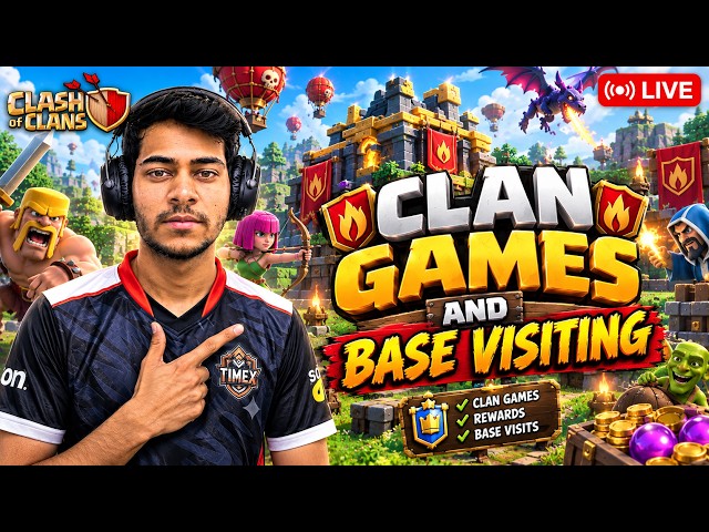 🔴Live Base Raiding And Clan Games Clash of Clans Live In Hindi #shortslive #shorts #coc