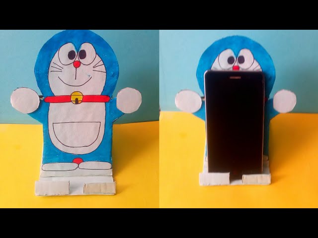 How to make Mobile Stand? | Phone Stand | (DIY) | Doraemon Phone Stand | Craft |