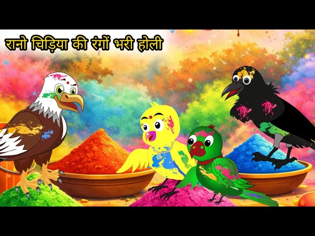 The Story of Bird's Holi #birdcartoon