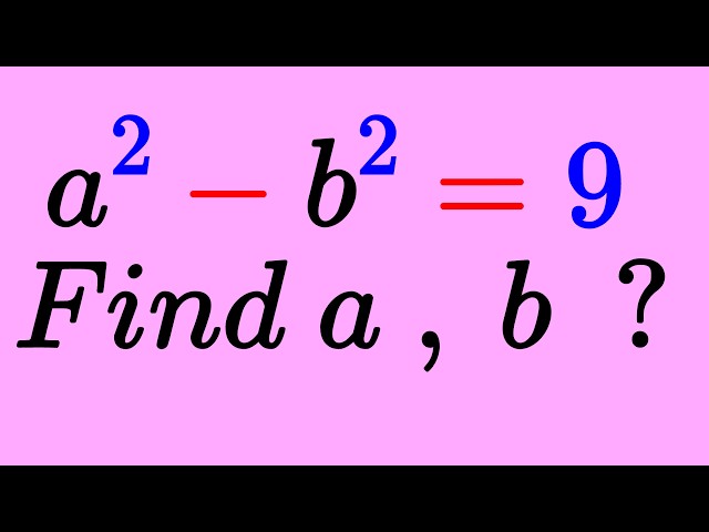 Solving a^2 - b^2 = n for Integers