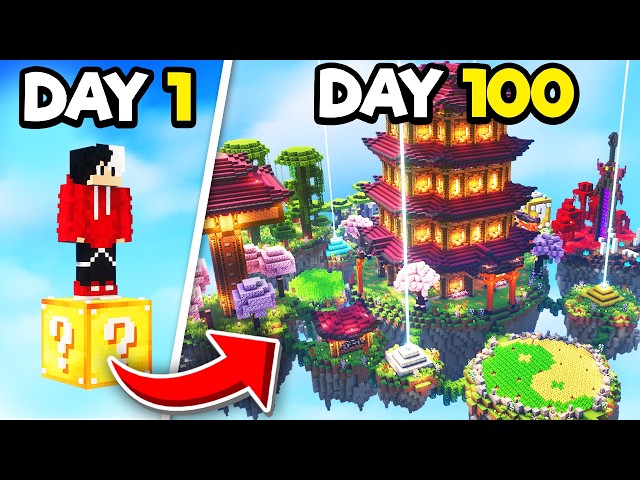 I Spent 100 Days On ONE LUCKY BLOCK In Minecraft!