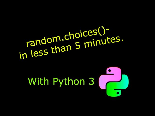 Python 3 - Making Random Choices, with Bias!