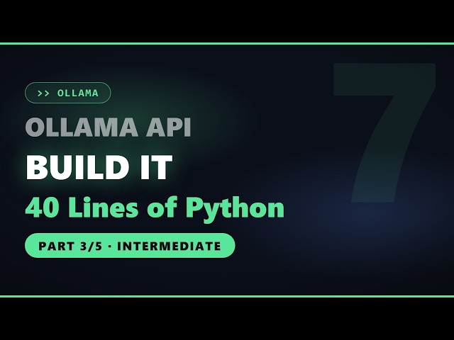 Ollama Masterclass Part 3: REST API and App Integration (Intermediate)
