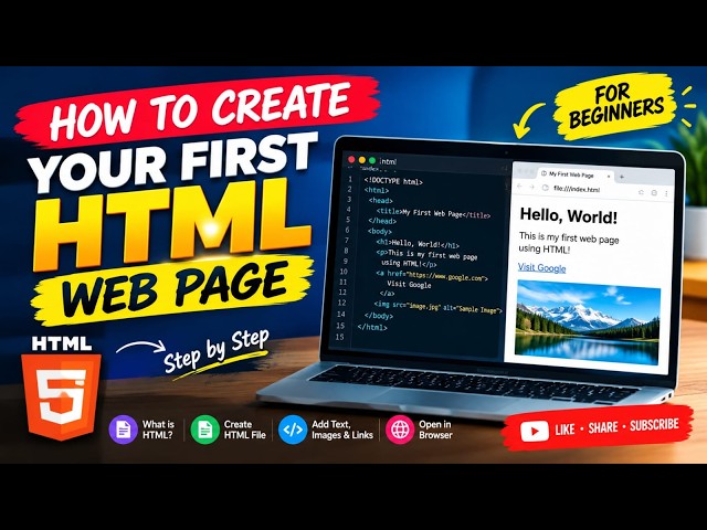 How to create your first HTML Web Page