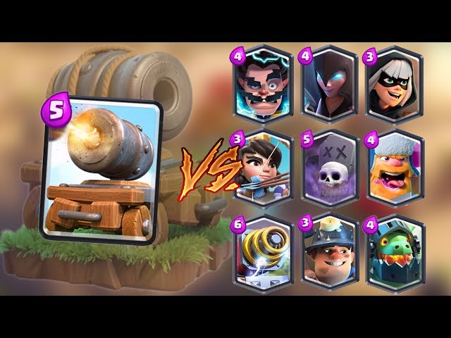 Cannon Cart vs All Cards in Clash Royale | Cannon Cart Gameplay