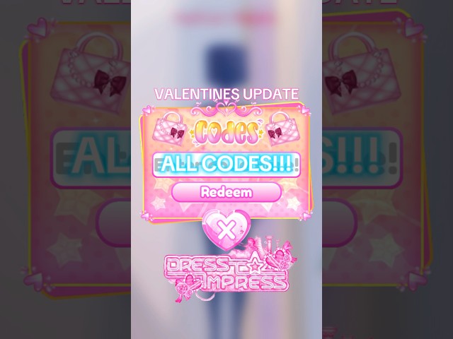 ALL CODES of *VALENTINES UPDATE* in Dress To Impress 💘‼️ #roblox #shorts #dti #dresstoimpress
