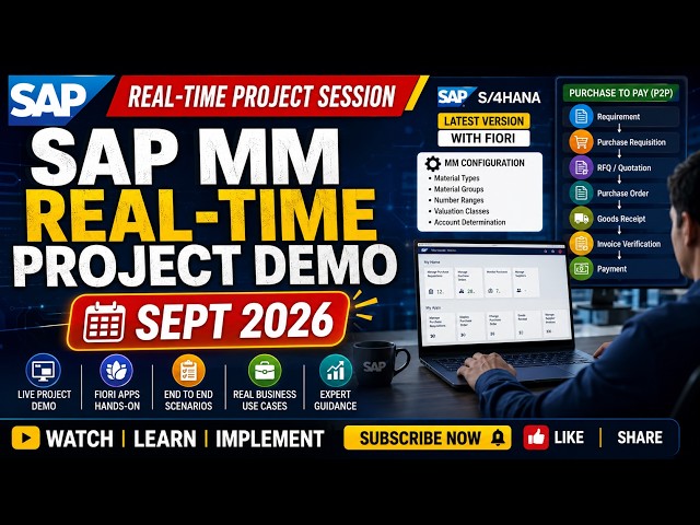 SAP MM Real-time Project Demo on SAP S/4 HANA 2025 | Real-time Scenario-Based Training