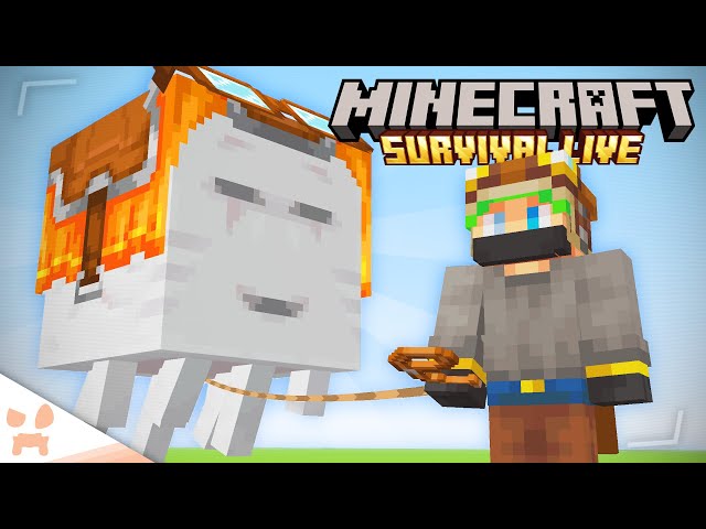 RESCUING THE HAPPY GHAST + HITTING 100 DAYS IN MINECRAFT SURVIVAL!