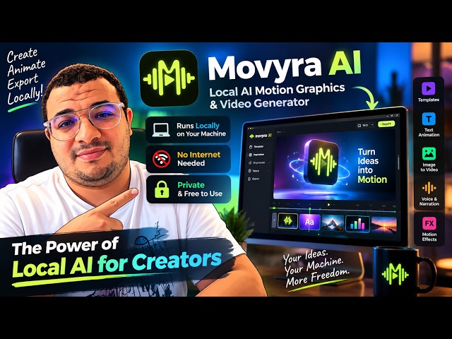 I Built Motion Graphics with Local AI Models — Meet Movyra AI