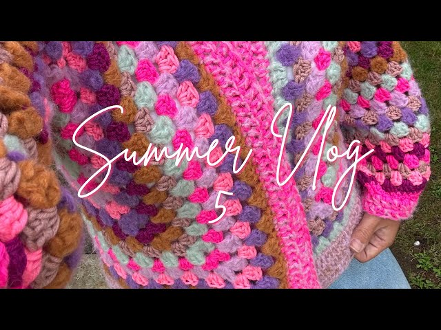 The Last Summer Vlog 🌸 | Finished Cardigans, Granny Squares & A Day in Louth | Knitting & Crochet 🧶