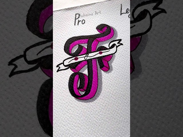 How to draw letter "F”. Beginner to Pro #shorts #art #drawing #challenge