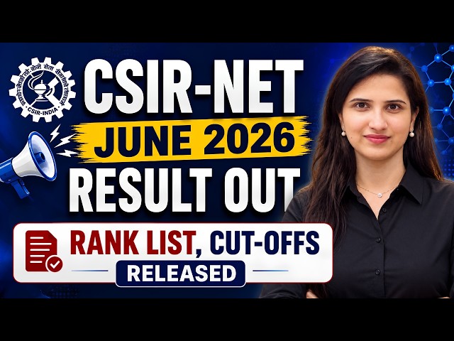 CSIR NET June 2026 Result & Cutoff Released | Chemical Science Category Wise Cutoff & Rank List