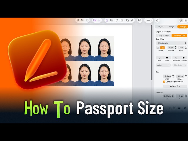 How to Make a Passport Size Photo in Pages on Mac (Print at Home)