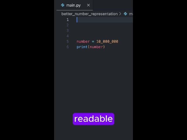 READABLE numbers in Python!