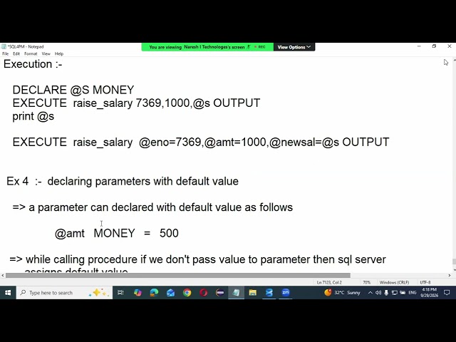 SQL server -- T SQL(User Defined Functions )