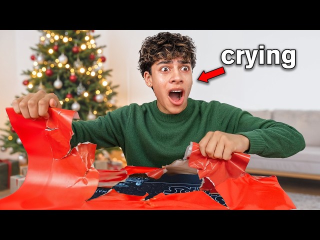 Opening his Dream Christmas Present