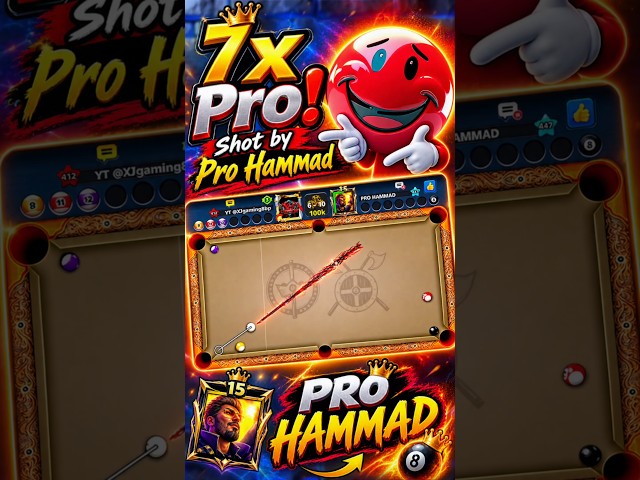 7x Pro Shot | 8 ball pool | 8bp #8ballpool #8bp #snooker #8ballpoollive #8ballpooltipsandtricks