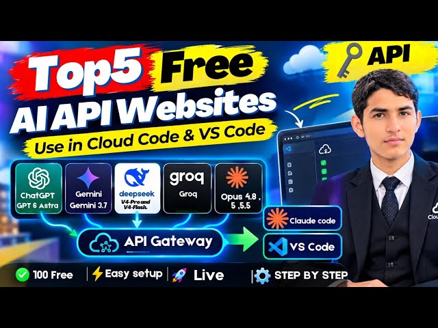 Top 5 Free AI API Websites for Coding | Use in VS Code & Cloud| Top 5 Free website AI APIs