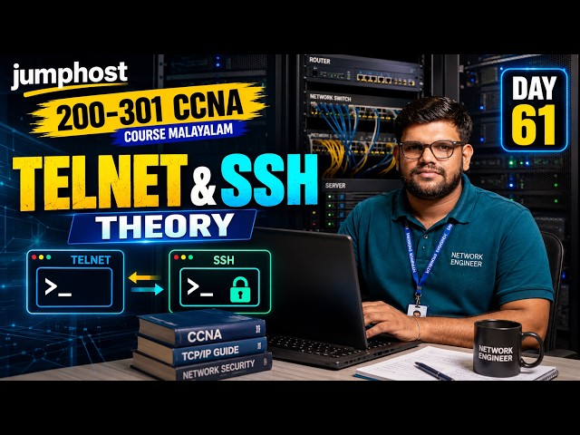 CCNA 200-301 Malayalam | Day 61 | Telnet & SSH Explained | Remote Access Protocols | Cisco CCNA