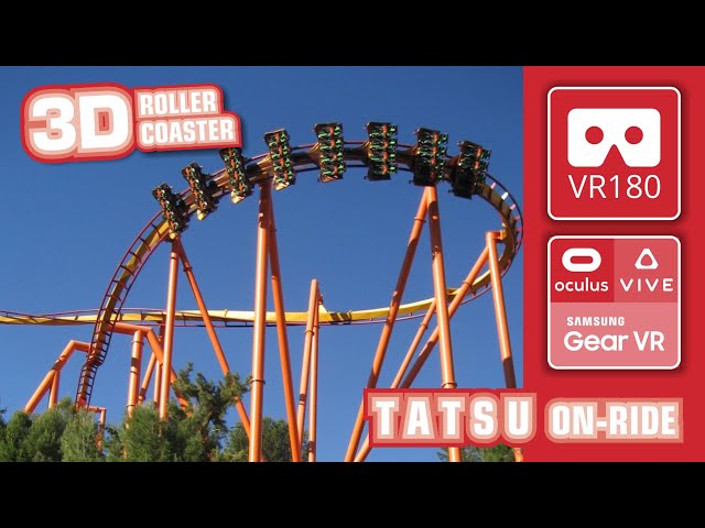 3D TATSU extreme VR Roller Coaster VR180 | VR 360 onride POV front row Six Flags Magic Mountain