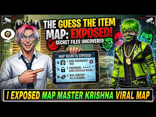 😱Guess The Item Map Exposed Ft @MapmasterKrishna Giveaway & Passwords ? | VIP GAMERS #craftland