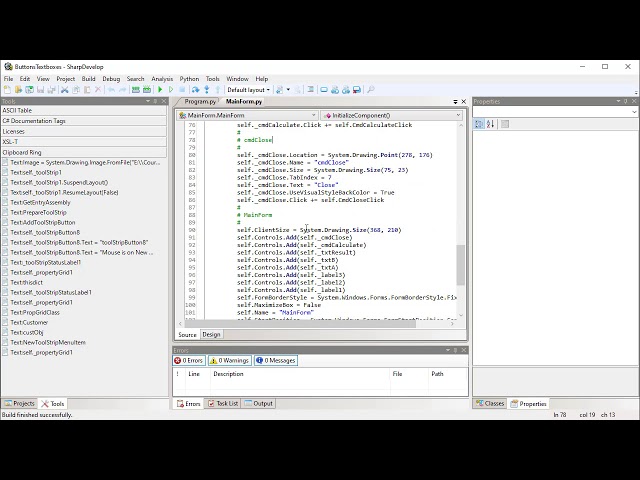Develop GUI based desktop applications in ironpython.