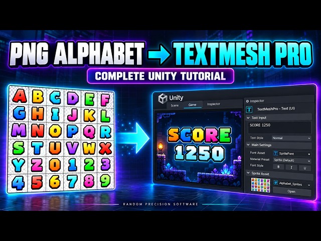 How to Turn a PNG Alphabet into a TextMesh Pro Sprite Font in Unity