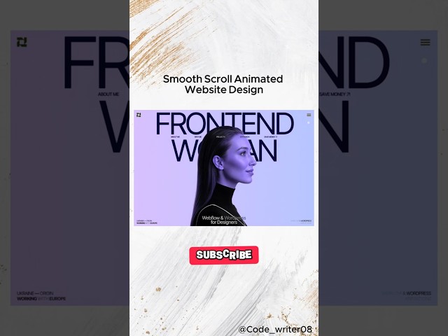 Smooth Scroll Down Animation 🔥 #shorts #html #css #coding