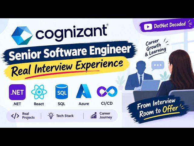 Cognizant .NET full stack Interview Questions 2026 | Senior Software Engineer | C# | .NET Core | SQL