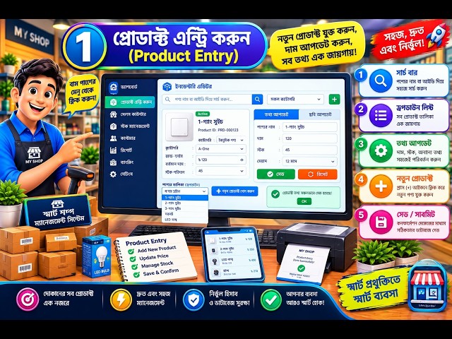 Smart Shop Management System | Product Entry & Inventory Management | Add New Products & Stock Up...