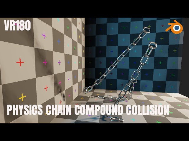 VR180 Compound Chain Simulation Blender 2.93 EEVEE