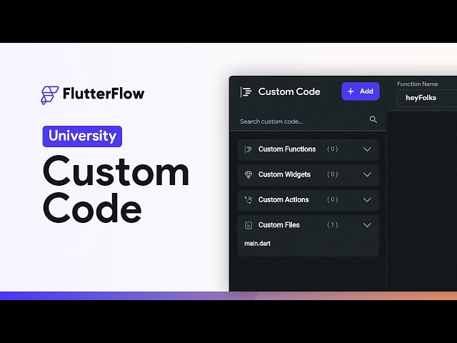 Custom Code | FlutterFlow University