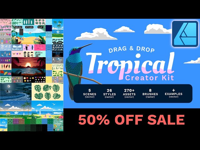 Affinity Designer 2 - Tropical Creator Kit Assets Pack SALE