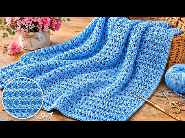 Most Satisfying Crochet Stitch Tutorial! 🧶 Blanket & Sweater Pattern