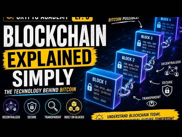 Blockchain Explained Simply 🔗 | The Technology Behind Bitcoin (Crypto Academy Ep. 3) 
