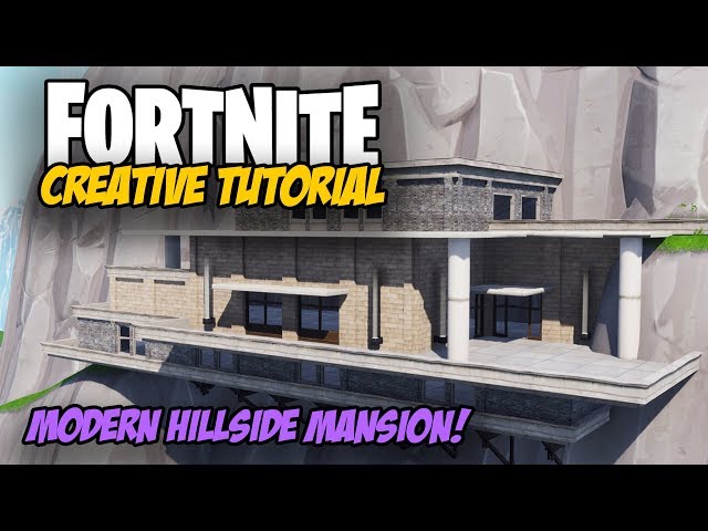 Fortnite Creative Tutorial: Modern Cliffside Mansion Build