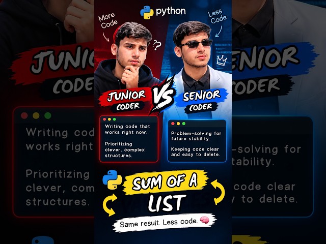 Finding Sum of a list in python | Python Tutorial for Beginners #coding #python #pythontutorial
