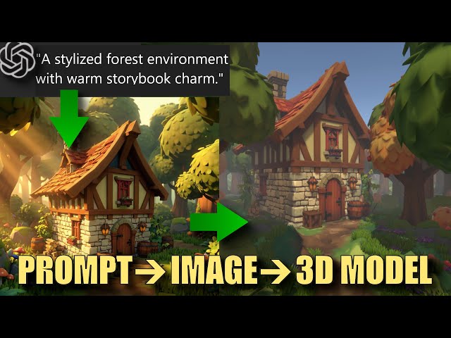 AI Prompt to Stylized Forest Environment | 3DAI Studio → Blender → Unity (Full Tutorial)