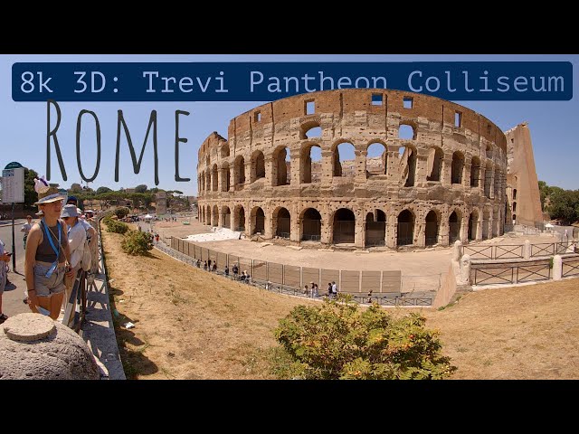 Walk Through Rome, Italy: Trevi Fountain, Pantheon & Colosseum! An 8K 3D VR180 Travel Experience 🌍