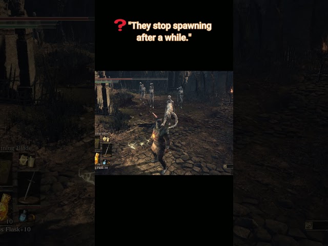 Someone told me these enemies eventually stop spawning.. 🤡#darksouls3