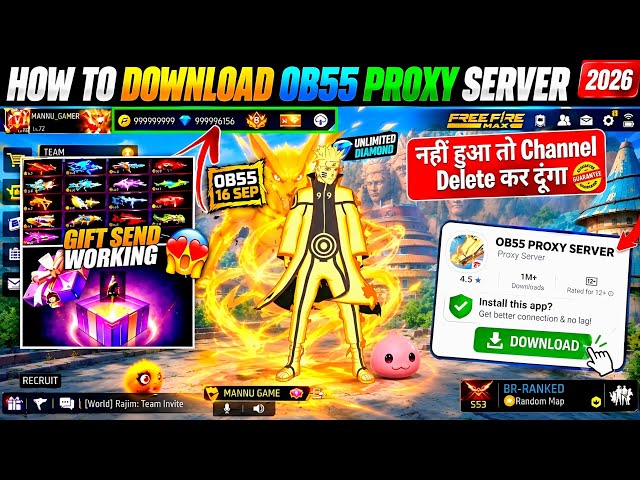 How To Download Proxy Server 💯😱🔥, proxy Server Free Fire Kaise Download Karen, Ob55 Proxy Server ff