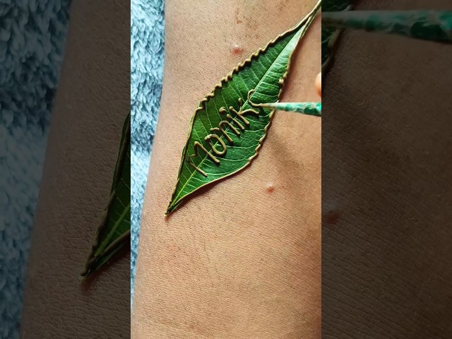 tranding name ❣️ tattoo green leaf 🍀#trandingshorts #youtubeshorts #viralvideo #viralshorts #artist