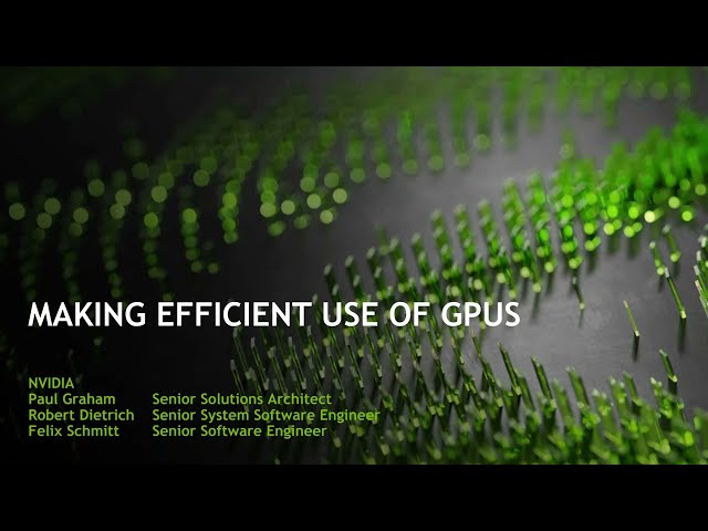 e Seminar #22 Tools and techniques for making efficient use of GPUs