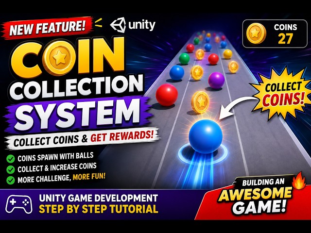 (Ep. 10) I Added a Coin Collection System to My Unity Game! 🪙 Collect Coins & Earn Rewards | Unity 6